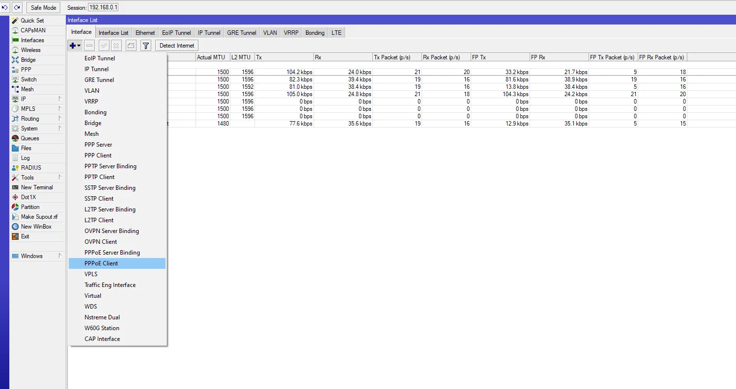 Mikrotik interface